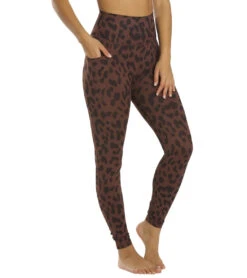 All Fenix Oversized Cheetah 7/8 Yoga Leggings Chocolate