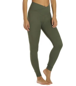 All Fenix Luna V-Waist 7/8 Yoga Leggings Olive Green