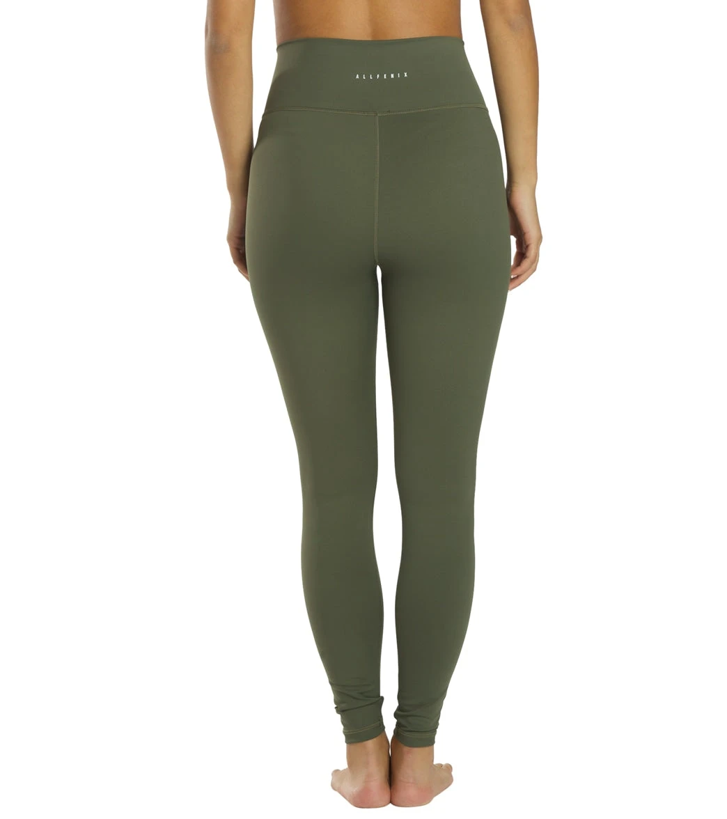 All Fenix Luna V-Waist 7/8 Yoga Leggings Olive Green 4 All Fenix Luna V-Waist 7/8 Yoga Leggings Olive Green - Image 2