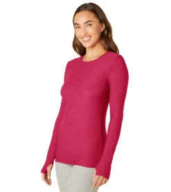 Beyond Yoga Featherweight Spacedye Classic Crew Pullover Dragonfruit-Sangria