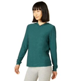 Beyond Yoga Featherweight Spacedye Day And Night Hoodie Deep Sea Heather