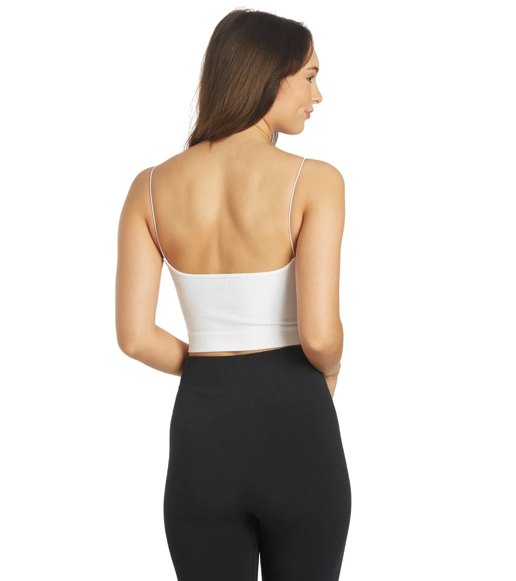 Free People Ribbed V-Neck Brami White 4 Free People Ribbed V-Neck Brami White - Image 2