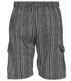 Yak & Yeti Men's Striped Shorts With Pockets 24 Yak & Yeti Men's Striped Shorts With Pockets -Everyday Yoga 6823870038059 black 3a