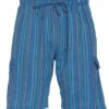 Yak & Yeti Men's Striped Shorts With Pockets -Everyday Yoga 6823870169131 blue 1a