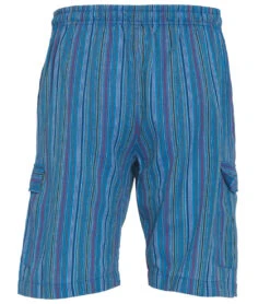 Yak & Yeti Men's Striped Shorts With Pockets 16 Yak & Yeti Men's Striped Shorts With Pockets -Everyday Yoga 6823870169131 blue 3a