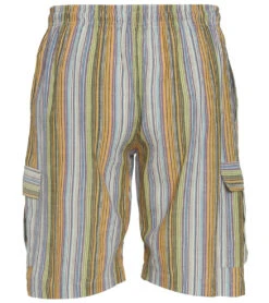 Yak & Yeti Men's Striped Shorts With Pockets 20 Yak & Yeti Men's Striped Shorts With Pockets -Everyday Yoga 6823870234667 natural 3a