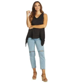 Yak & Yeti Top Patchwork Vintage Washed Tank 17 Yak & Yeti Top Patchwork Vintage Washed Tank -Everyday Yoga 6823872200747 black 4a