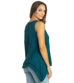 Yak & Yeti Top Patchwork Vintage Washed Tank 22 Yak & Yeti Top Patchwork Vintage Washed Tank -Everyday Yoga 6823872233515 teal 3a 1