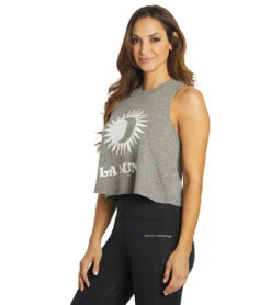 Spiritual Gangster Luna Crop Tank Heather Grey -Everyday Yoga 6824881094699 heathergrey 5a