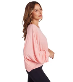 Onzie OM Long Sleeve Yoga Top Peach Quartz