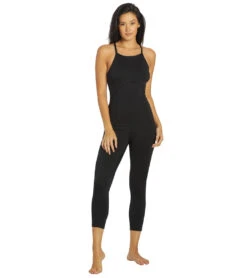 Free People Ashford Side To Side Performance Jumpsuit -Everyday Yoga 6846667587627 black 1a