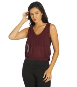 Free People Don't Get It Twisted Tank Cherry Mocha -Everyday Yoga 6846724440107 cherrymocha
