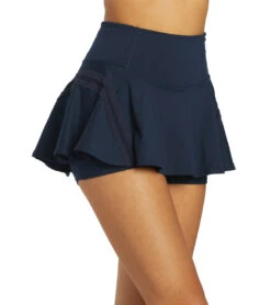 Free People Check Out My Topskin Skort Midnight Navy