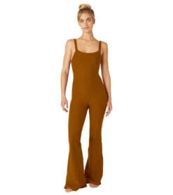 Beyond Yoga Spacedye Hit The Scene Jumpsuit Clove Brown Heather -Everyday Yoga 6852276617259 clovebrownheather
