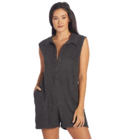 Year Of Ours Weekend Terry Romper -Everyday Yoga 6855336263723 black 1