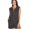 Year Of Ours Weekend Terry Romper -Everyday Yoga 6855336263723 black 1a