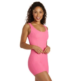 Year Of Ours The Johanna Rib Onesie Hot Pink