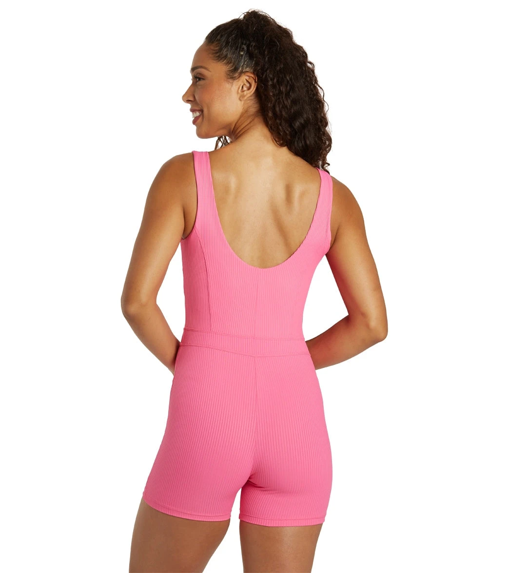 Year Of Ours The Johanna Rib Onesie Hot Pink 4 Year Of Ours The Johanna Rib Onesie Hot Pink - Image 2