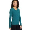 NUX Henley Long Sleeve Green Tambourine