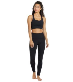Girlfriend Collective Full Length High Rise Pocket Legging 28.5" Black -Everyday Yoga 6939611463723 black 4a