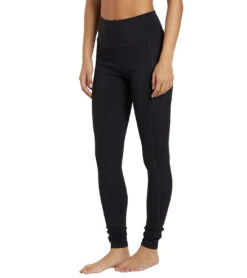 Girlfriend Collective Full Length High Rise Pocket Legging 28.5" Black -Everyday Yoga 6939611463723 black 5a