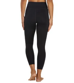 Girlfriend Collective 7/8 Length High Rise Pocket Leggings -Everyday Yoga 6939612381227 black 3a