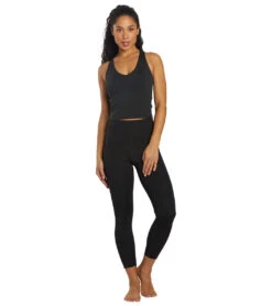 Girlfriend Collective 7/8 Length High Rise Pocket Leggings -Everyday Yoga 6939612381227 black 4a