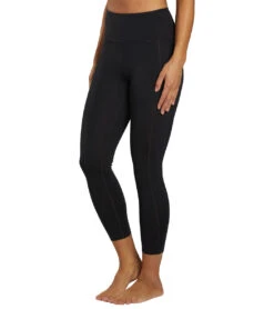 Girlfriend Collective 7/8 Length High Rise Pocket Leggings -Everyday Yoga 6939612381227 black 5a