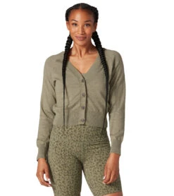 Tavi Classic Cropped Cardigan Light Olive -Everyday Yoga 7029826945067 lightolive