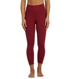 Spiritual Gangster Love Sculpt 7/8 Ruffle Legging Ruby -Everyday Yoga 7032678514731 ruby