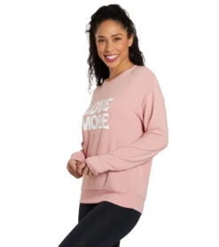 Spiritual Gangster Love More Savasana Sweater Rose -Everyday Yoga 7032679268395 rose 4a