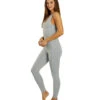 Year Of Ours Body V-Neck Jumpsuit Heathered Grey 2 Year Of Ours Body V-Neck Jumpsuit Heathered Grey -Everyday Yoga 7059528417323 heatheredgrey 2a