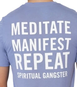 Spiritual Gangster Meditate Namaste Dry S/s Tee Washed Blue -Everyday Yoga 7092964393003 washedblue 4a