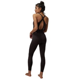 Spiritual Gangster Flaunt Dream Tech Eco Jersey 7/8 Bodysuit Black