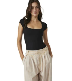 Free People Square Eyes Bodysuit Black 10 Free People Square Eyes Bodysuit Black -Everyday Yoga 7093384151083 black 5a