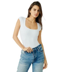 Free People Square Eyes Bodysuit White -Everyday Yoga 7093384216619 white 4a