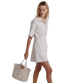 Varley Caldwell Playsuit 5 Ivory Marl