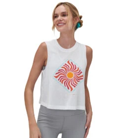 Spiritual Gangster Sunshine On My Mind Crop Tank -Everyday Yoga 7097084706859 stone