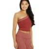 Thrive Societe One Shoulder Tank Cowhide 2 Thrive Societe One Shoulder Tank Cowhide -Everyday Yoga 7103156060203 cowhide 2a