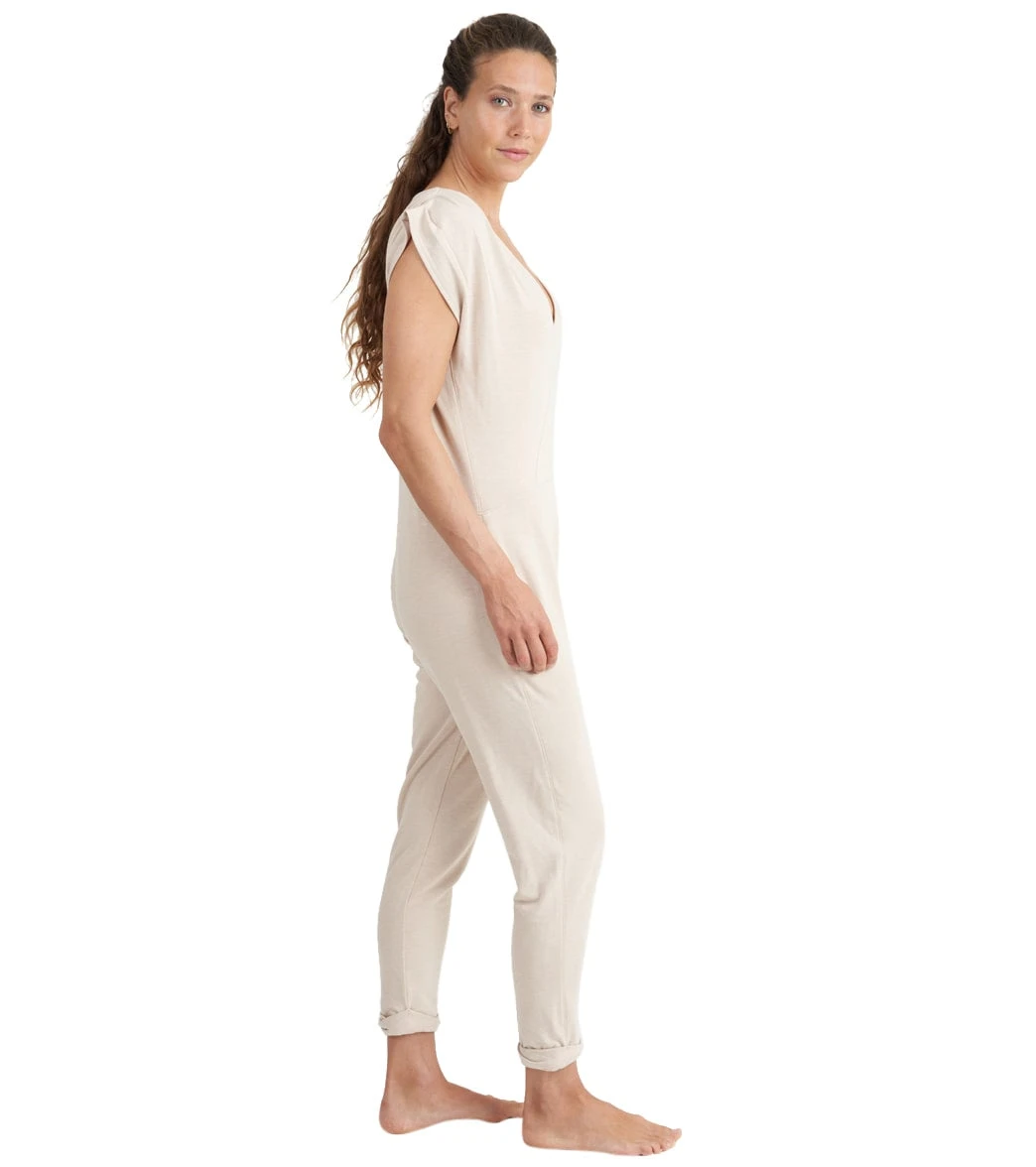 Thrive Societe Repose Jumpsuit Heather Oatmeal 3 Thrive Societe Repose Jumpsuit Heather Oatmeal