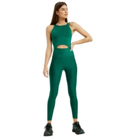 Year Of Ours Recycled Cut Out Onesie Malachite -Everyday Yoga 7139603578923 malachite