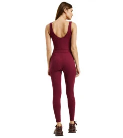 Year Of Ours Ribbed Reformer Onesie Dark Cherry