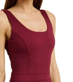 Year Of Ours Ribbed Reformer Onesie Dark Cherry -Everyday Yoga 7139603841067 darkcherry 4a
