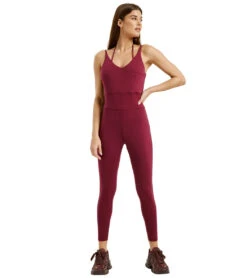 Year Of Ours The Sasha Onesie Dark Cherry -Everyday Yoga 7139604496427 darkcherry